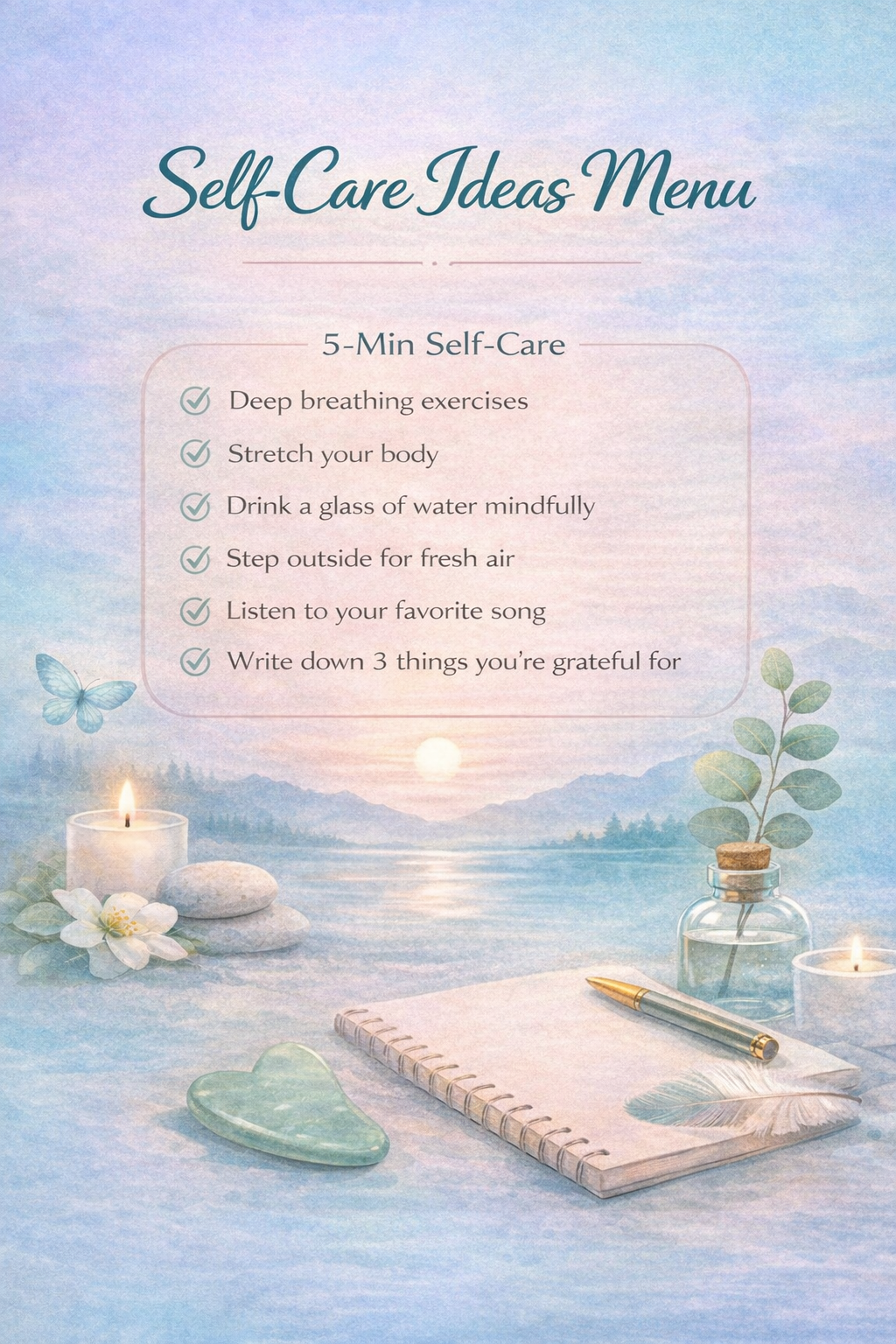 Self-Care & Wellness Check-In Planner - Printable PDF