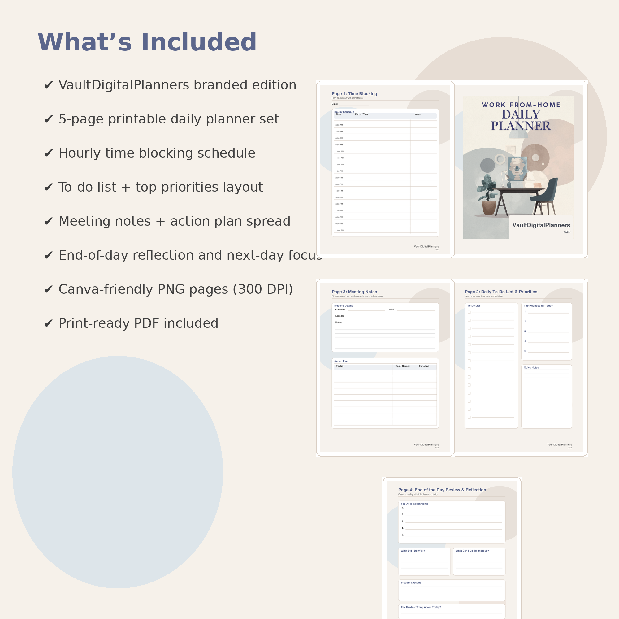 Daily Work From-Home Planner