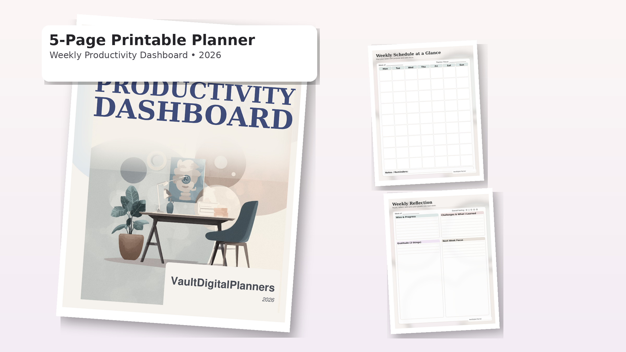 Weekly Productivity Dashboard Planner