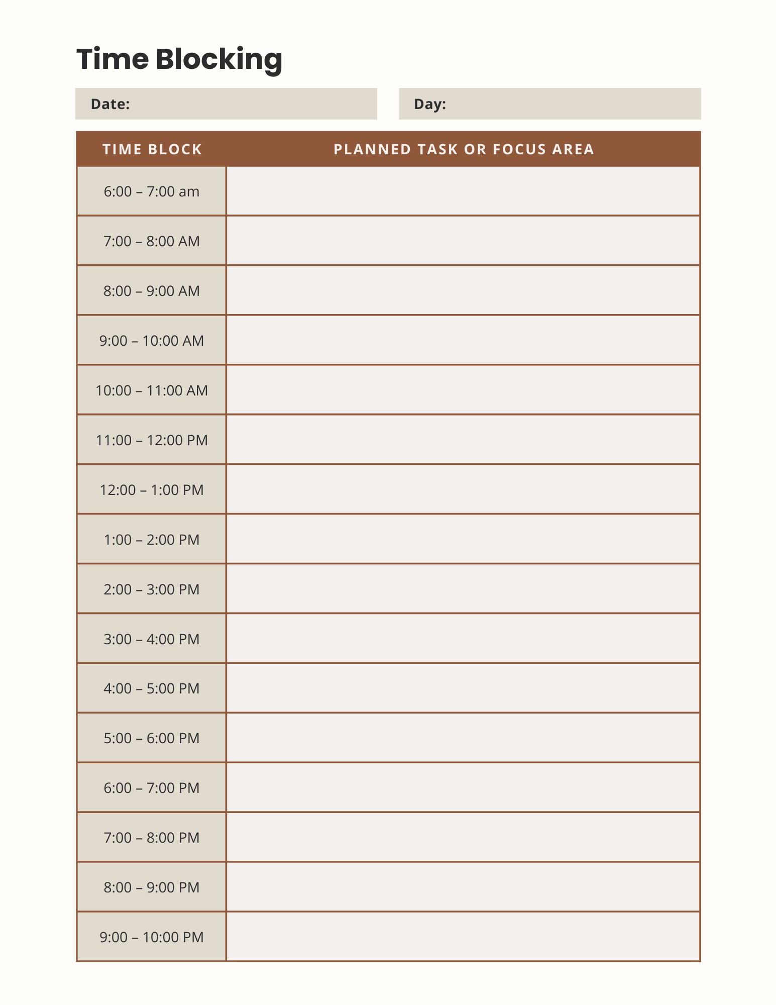 Daily Work From-Home Planner