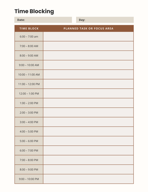 Daily Work From-Home Planner